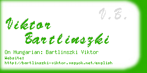 viktor bartlinszki business card